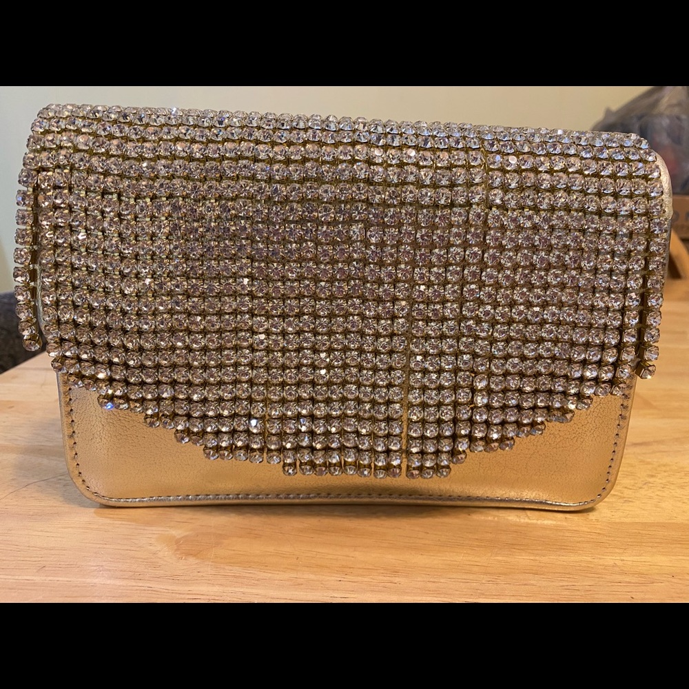 Kate Landry Gold/Rhinestone Handbag